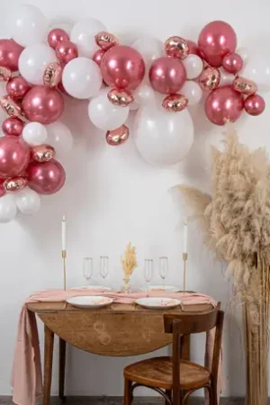 Kit Arche de 70 Ballons Gipsy Rose gold et Blanc Produit De Marque