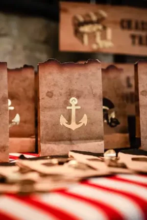 Commande En Gros 4 Sachets Theme Pirate Kraft