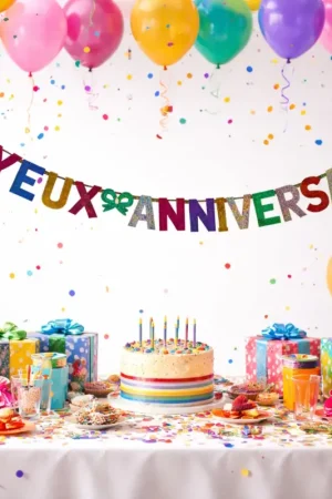 Soldes Guirlande Lettre Joyeux Anniversaire Géante Holographique 3.50m