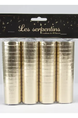 Nouveauté Serpentins Or x4pcs