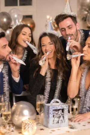 Kit Cotillons 10 personnes Luxe Argent Meilleure Vente