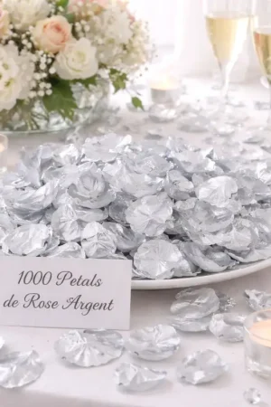 Petale de rose pas cher Argent x 1000 pièces Bon Marché