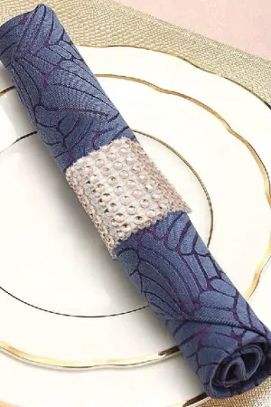 Rond de serviette mariage strass en Rose Gold x 50 pièces Meilleur Prix