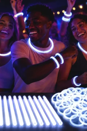 Tube 100 Bracelets Blancs fluorescents Commander Vite