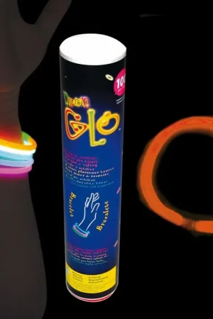 Tube 100 Bracelets Oranges Pas Cher