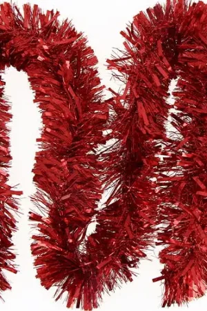 Dernier Modèle Guirlande de noel Rouge 13cm x 2 mètres