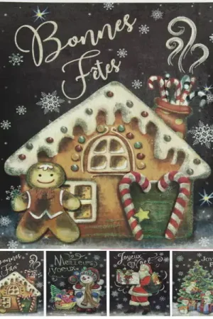 Sticker Vitro statique Motifs Noel page Pleine Top Vente