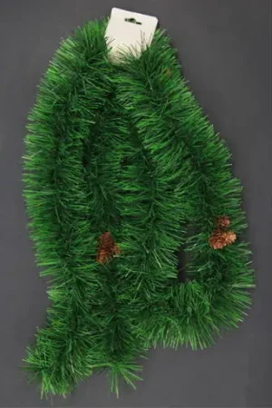 Guirlande de noel Feuilles vertes avec Pommes de pin Usine Directe