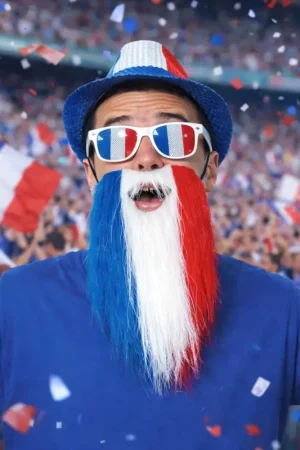 Barbe Patriotique Bleu Blanc Rouge Top Vente