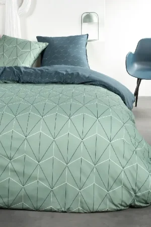 Parure Housse de couette 240x260 Sunshine Vert Commander Vite