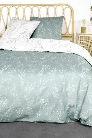 Dernière Chance Housse de couette flanelle 240x260 cm Jade