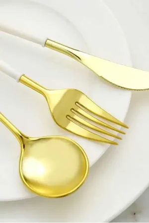Offre Limitée Ménagère Plastique réutilisable Gourmet Or x 24 pièces