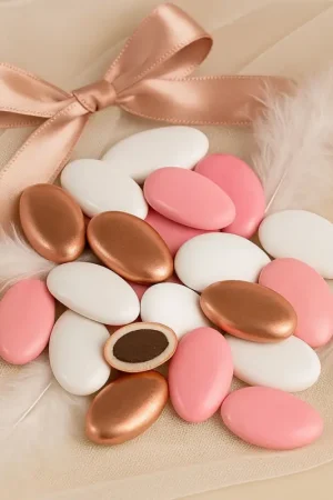 Retour Gratuit Dragées Chocolat Assorti Blanc Rose et Rose Gold x 500gr