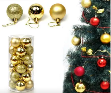 Lot de 20 Boules de noel Or 3cm Offre Du Jour