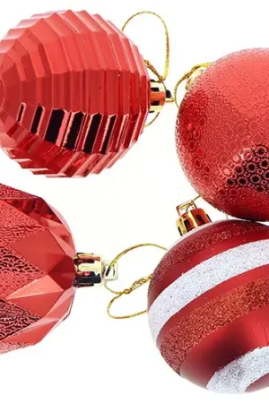 Prix Choc 16 Boules de noel luxe Rouge 6cm