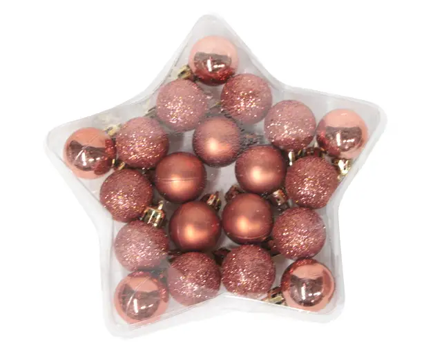 Meilleure Vente Lot de 20 Boules de noel Rose gold 3cm