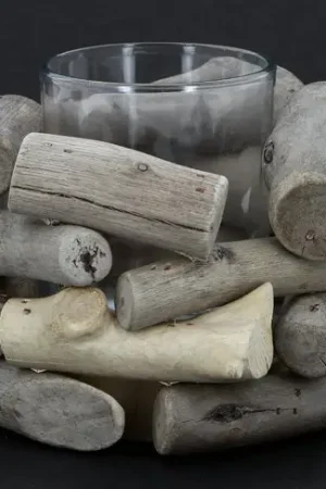 Expédié Aujourd'hui Bougeoir en bois nature 13cm