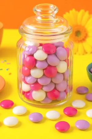 Dragees au chocolat confetti Blanc Fuchsia Parme Paiement Sécurisé