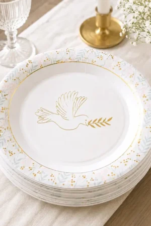 10 Assiettes en carton Communion Nouveauté
