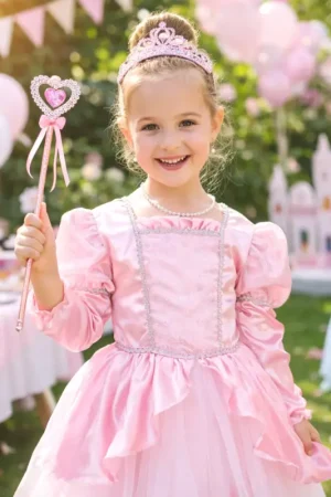 Déguisement Enfant Princesse Rose 5/6 Ans Satisfait Ou Remboursé