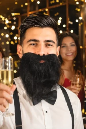 Populaire Moustache et Barbe Raide Noir