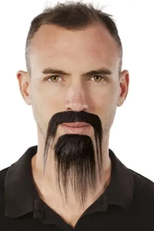 Moustache et Barbichette Fu Manchu Noir Vente Flash