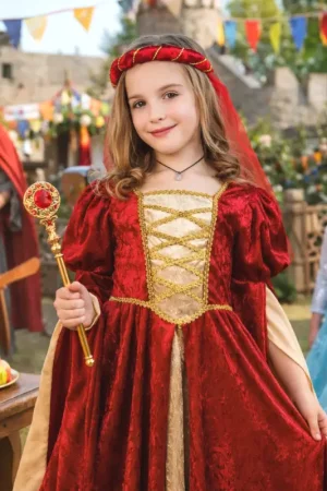 Déguisement Enfant Princesse Medievale 5/6 Ans Certifié