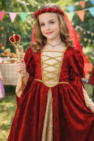 Prix Cassé Déguisement Enfant Princesse Médievale 7/9 Ans