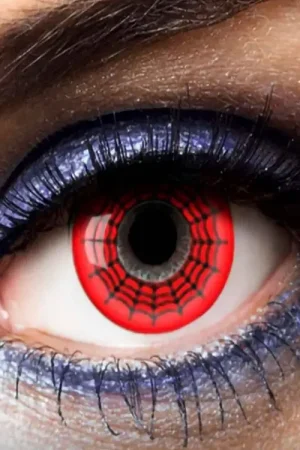 Lentilles Originales Toile D'araignée Rouge Quantité Limitée
