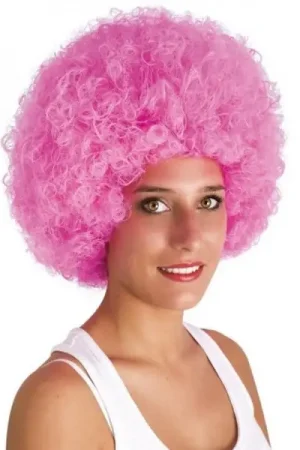 Acheter Direct Perruque Déguisement Afro Rose