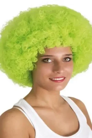 Acheter En Ligne Perruque Déguisement Afro Vert Anis