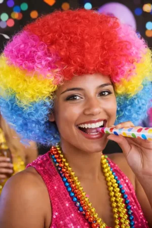 Must-Have Perruque Déguisement Afro Multicolore