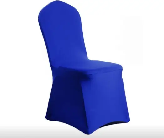 Meilleure Vente Housse de chaise Bleu Roi en tissu Elastique Lycra Universelle Spandex