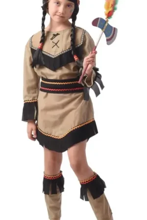Costume Fille Indienne beige 7/9 Ans Acheter Direct