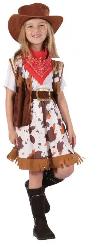 Costume Fille Cow Girl 7/9 Ans Promotion Saisonnière