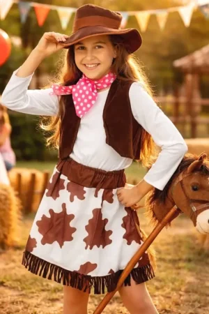 Déguisement Fille Cow Girl 10/12 ans Solde