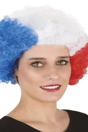 Perruque Déguisement Bleu Blanc Rouge Achat Immédiat