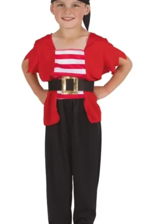 Déguisement Garçon Pirate Rouge 10/12 ans Vente Directe