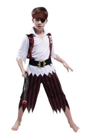 Déguisement Garçon Pirate Blanc 10/12 ans Nouvelle Collection
