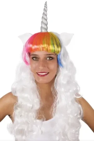 Remise Perruque Licorne Arc en Ciel