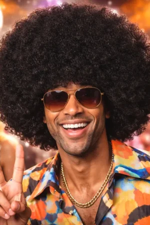 Perruque Big Afro Noire Meilleur Prix