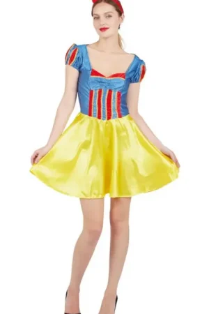 Déguisement Femme Princesse Jaune Bleu S/M Usine Directe