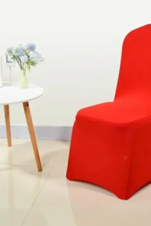 Housse de chaise Rouge en tissu Elastique Lycra Universelle Spandex Bon Marché