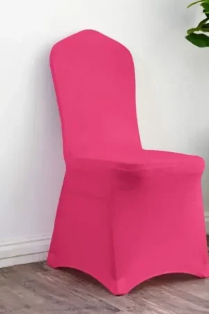 Housse de chaise Fuschia en tissu Elastique Lycra Universelle Spandex Commander Vite