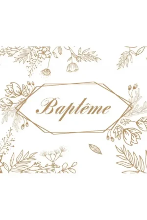 Chemin de table Baptême Fleuri 30cm x 5m Marque