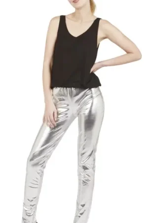 Affaire À Saisir Déguisement Femme Legging Argent S/M