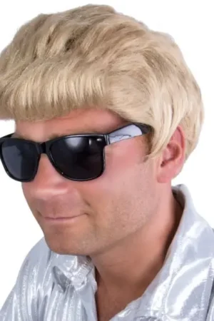 Perruque Johnny le Rockeur en Blond Bon Marché