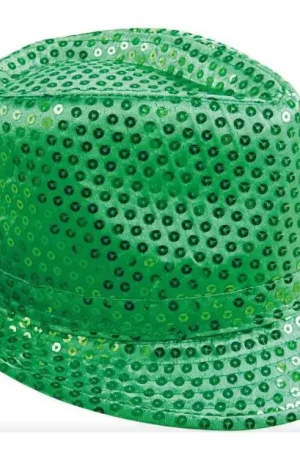 Chapeau Borsalino à Sequins Vert Acheter Direct