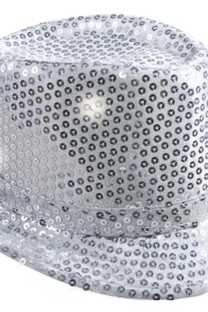 Bon Plan Chapeau Borsalino Lumineux à Sequins Argent
