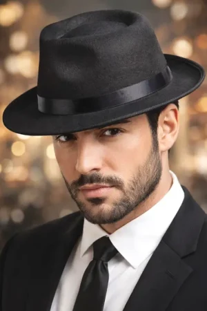 Jusqu'à Épuisement Des Stocks Chapeau Feutre Borsalino Noir